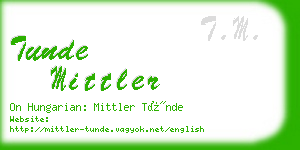 tunde mittler business card